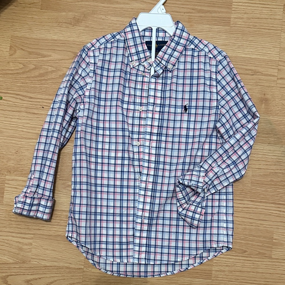 Polo by Ralph Lauren Kids Blue and Red Plaid Shirt